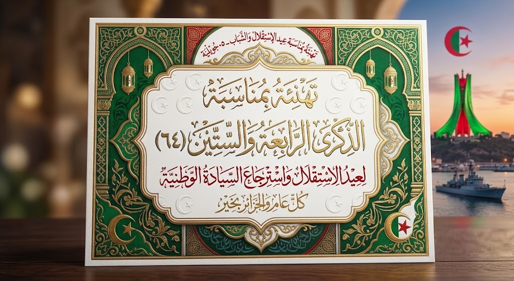 تهنئة بمناسبة عيد الاستقلال والشباب – 05 جويلية