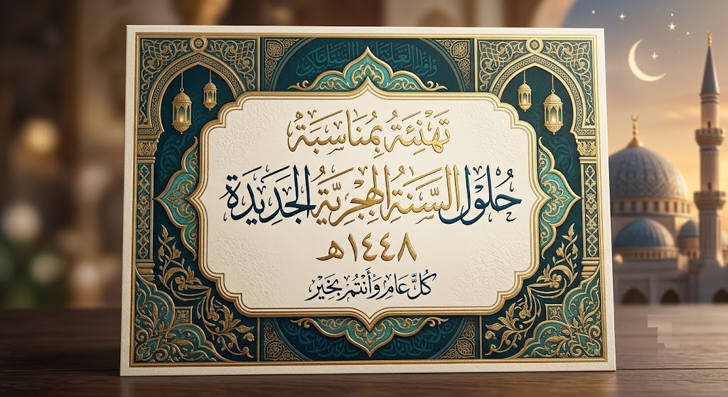 تهنئة بمناسبة حلول السنة الهجرية الجديدة 1448 هـ